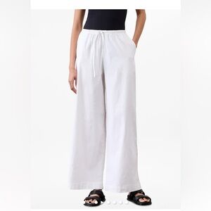 Athleta White Paradise Mid Rise Wide Leg Pant - NWT